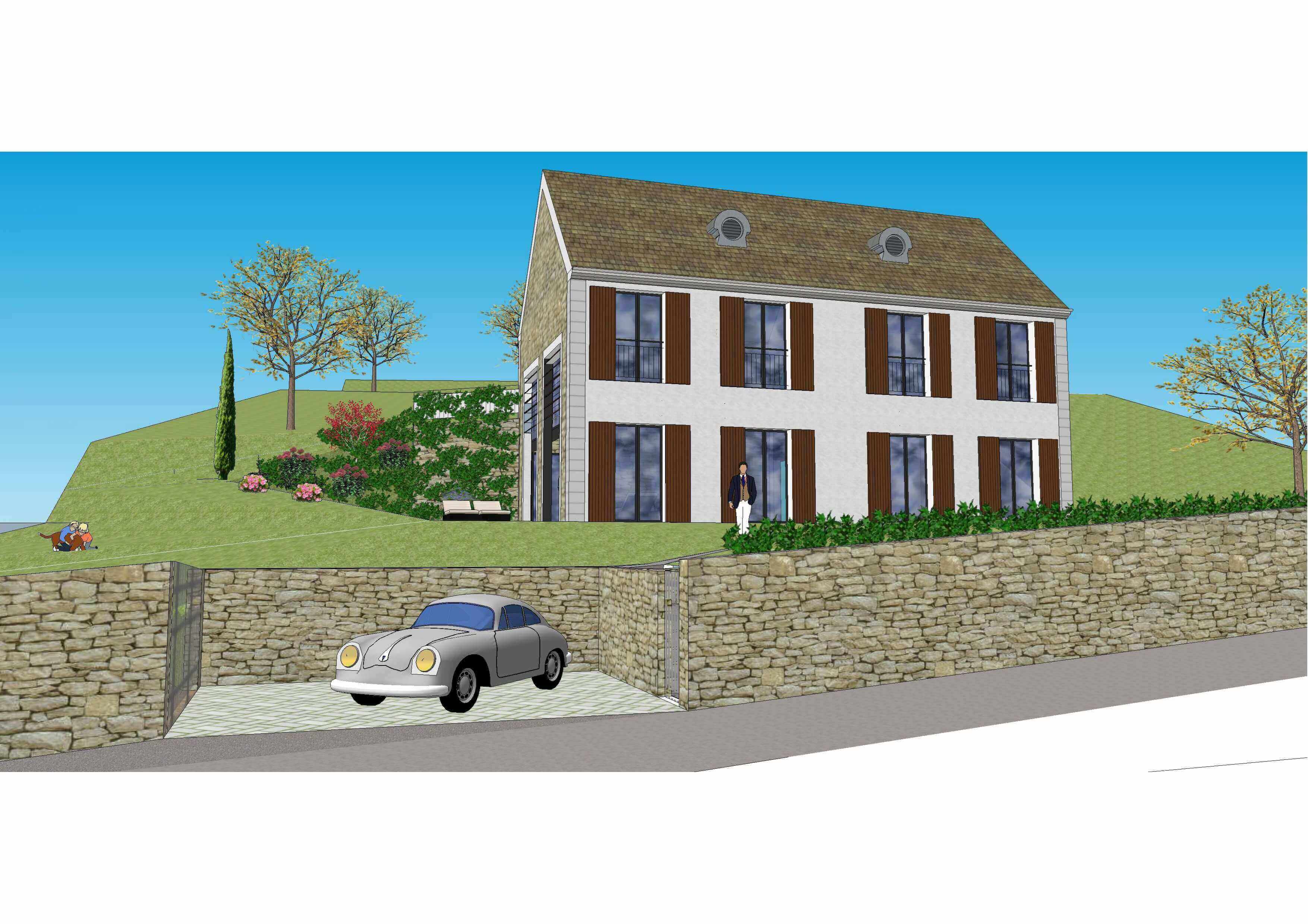 MAISON pour les invités avec piscine